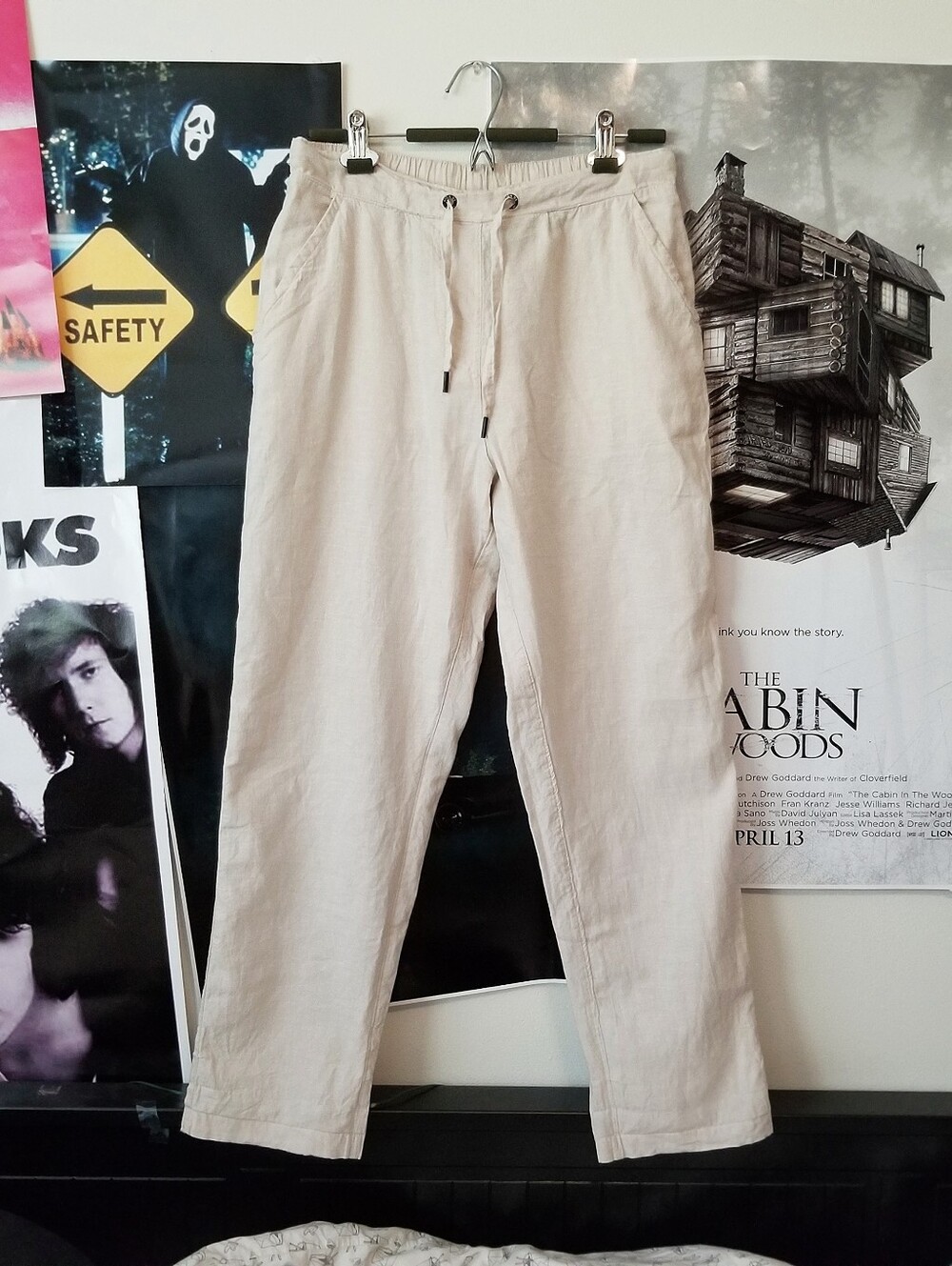 Beige Linen Pants